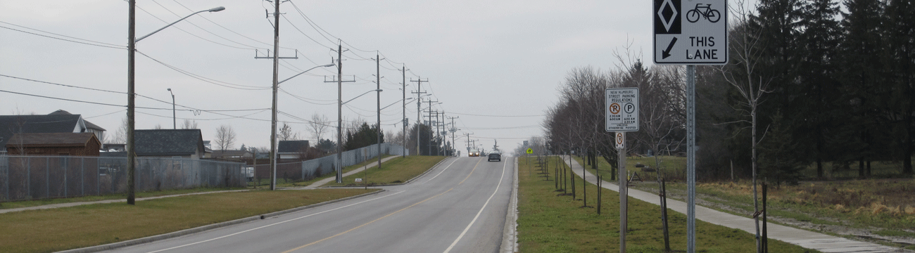 Waterloo Street roadway in New Hamburg