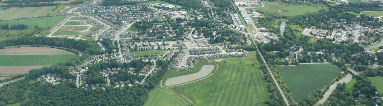 New Hamburg from a plane