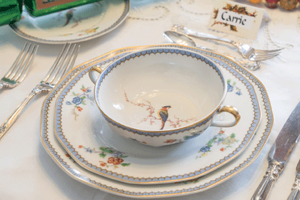 Dishes and utensils on table