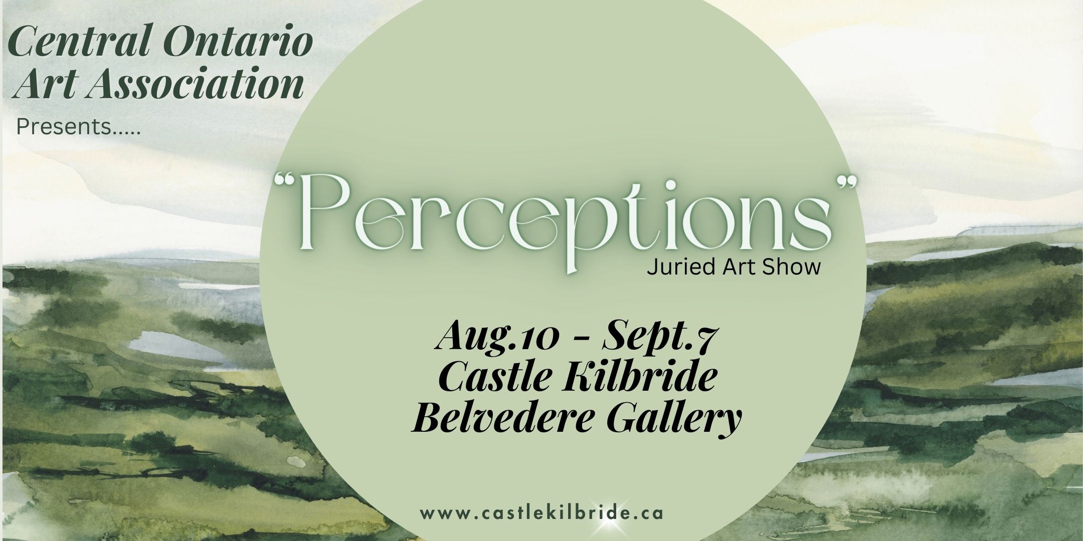 green tone landscape with Central Ontario Artist Association Perceptions
