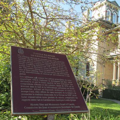 Castle Kilbride plaque