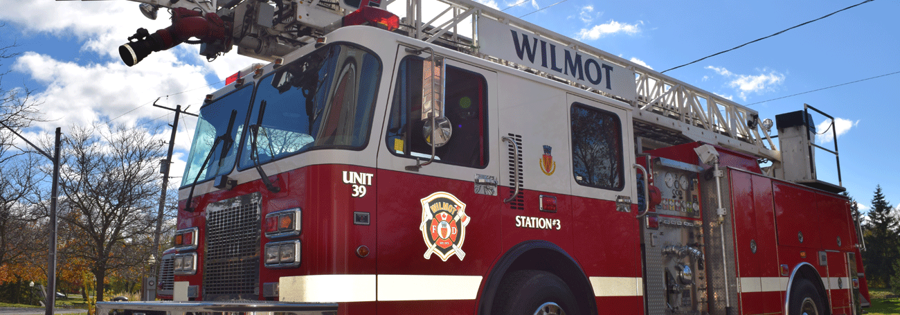 Wilmot Fire Department aerial truck