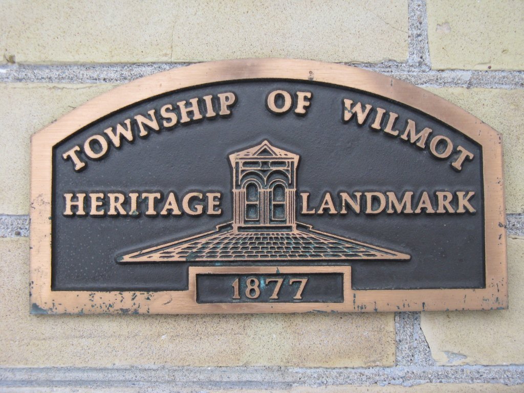Heritage Wilmot brass plaque