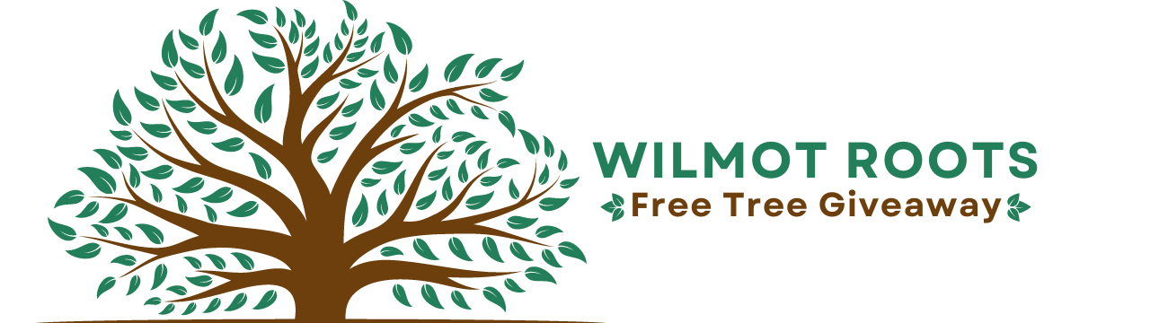 Wilmot Roots logo that includes an illustrated tree with bold branches and green leaves.