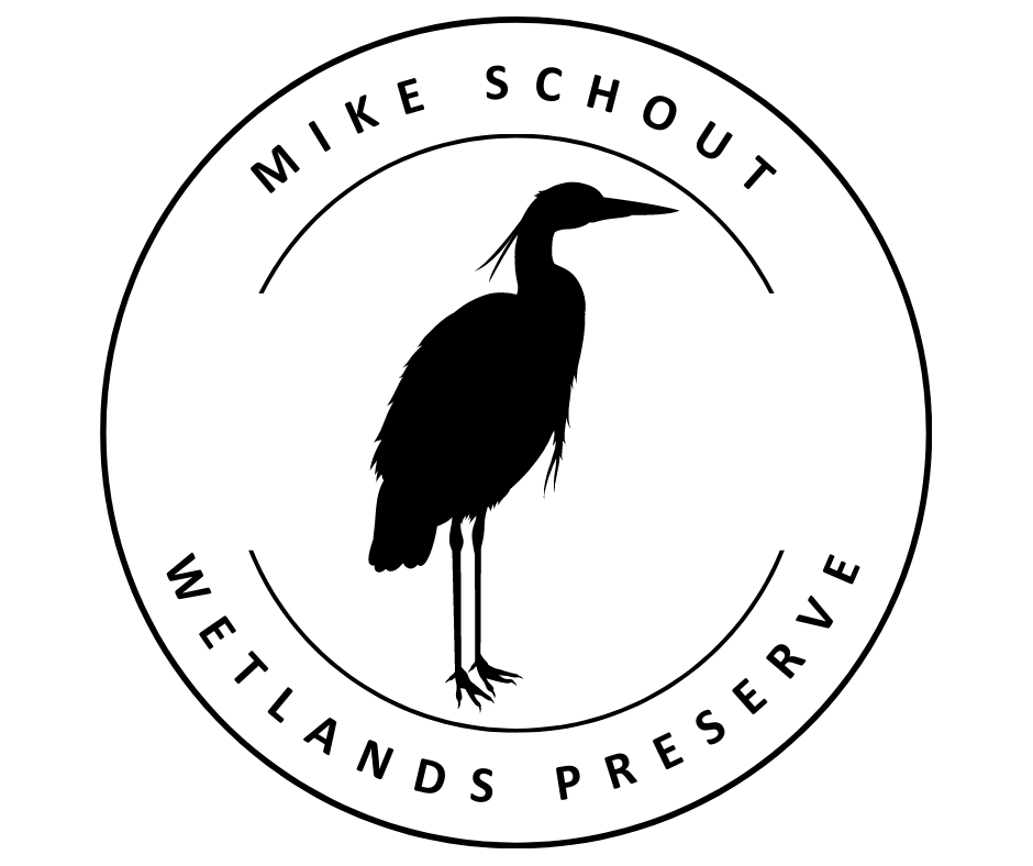 Mike Schout Wetlands Preserve Logo with heron